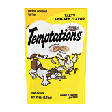 Whiskas Temptations cat treats, tasty chicken flavour, tartar control, crunchy outside, soft inside Full-Size Picture